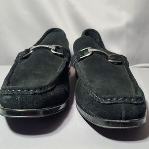 Stacy Adams Men's Shoe Horse Bit Dress Loafers Size 11.5 Suede Black Luxury